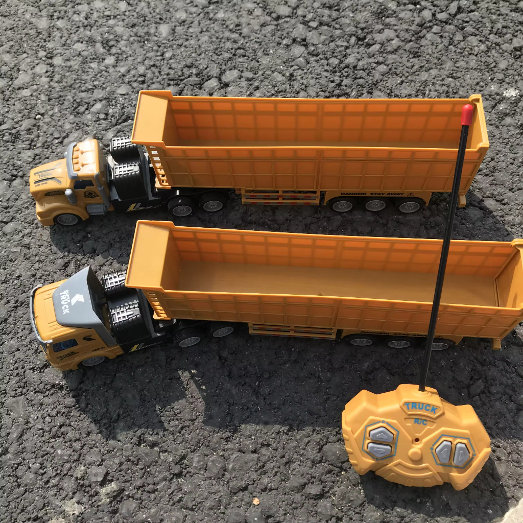 Mainan Truk Semi Trailer Remote Control Dump Truck Remote Control Truk Pasir Kontruksi Excavator