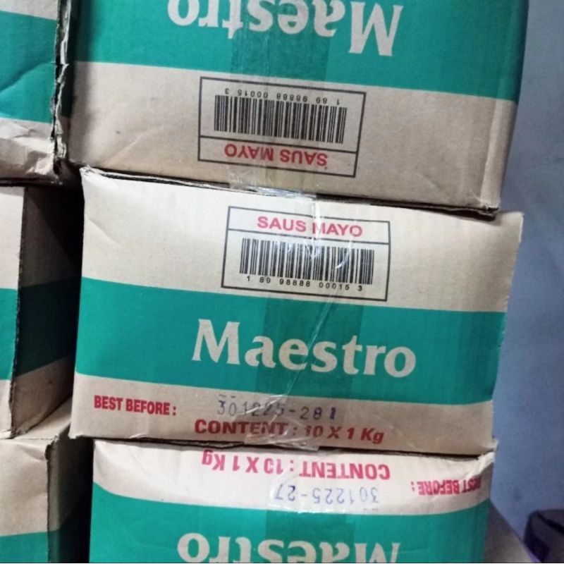 

Saus mayo maestro 1kg x 10 pcs per dus Reguler dan Cargo