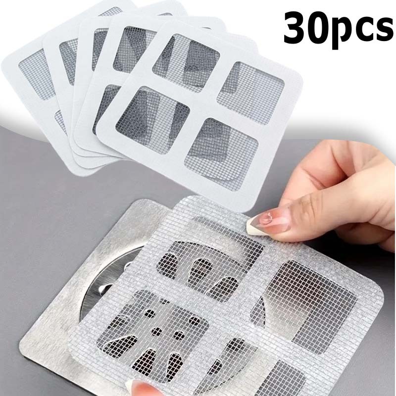 30pcs Stiker Saringan Stiker Saringan Kamar Mandi Penutup Lubang Air Stiker Wastafel Cuci Piring Lak