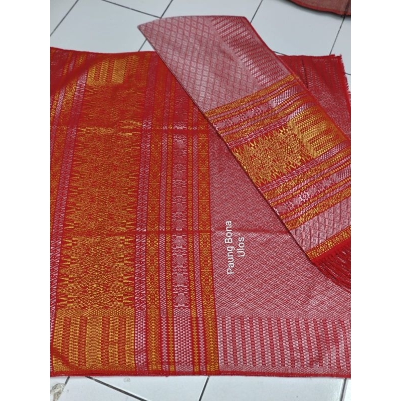 SONGKET TUMTUMAN TARUTUNG TTS WARNA PINK TUMPAL GOLD SUTRA BEMBERT BENANG KRISTAL.