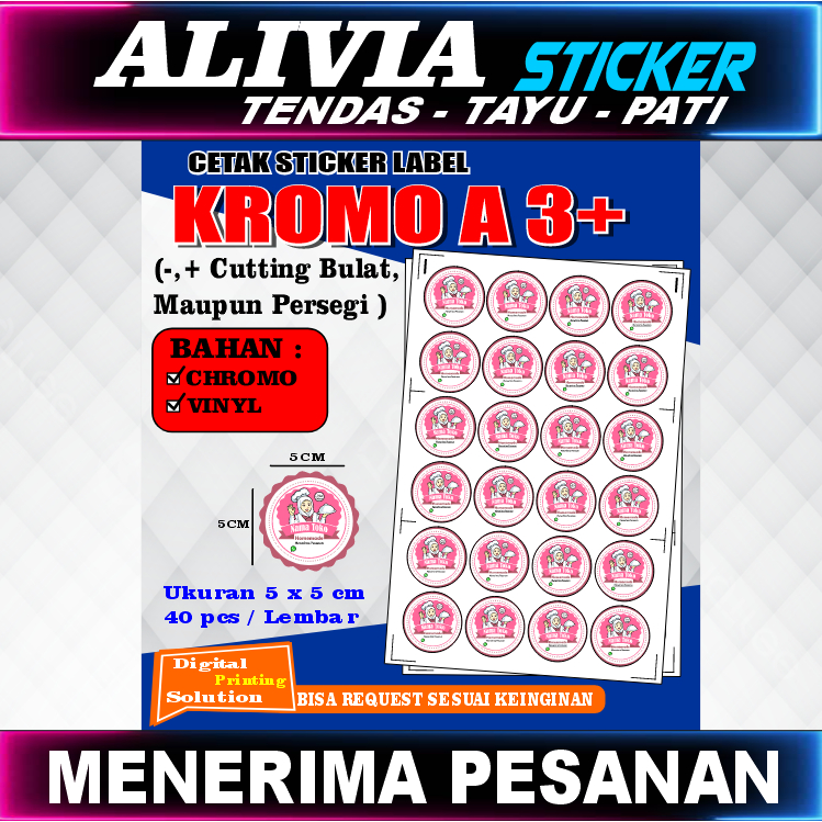 

Stiker-Stiker Chromo-Stiker Label-Stiker Custom-Stiker Cutting-Stiker Bulat-Stiker Bebas Request