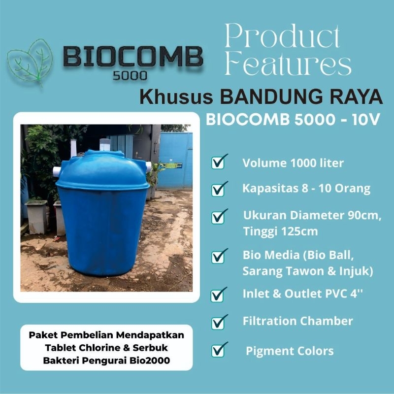 BIOCOMB 1000 Liter,  Bio Septic tank, Bio Filtration, SepticTank