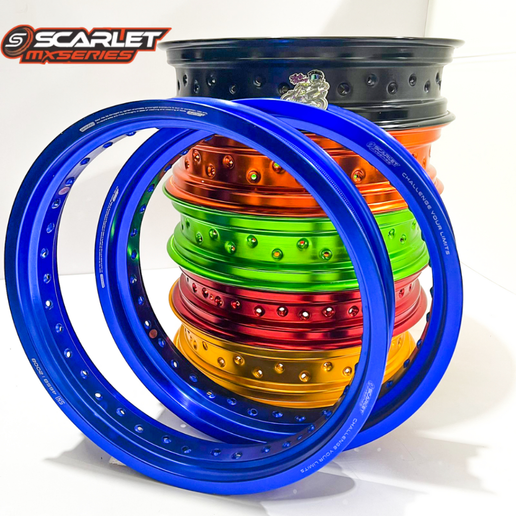 VELG SCARLET 250-300 RING 17 36H & 350-300 RING 17 36H MT SHAPE ALLOY SERI 7 SUPERMOTO