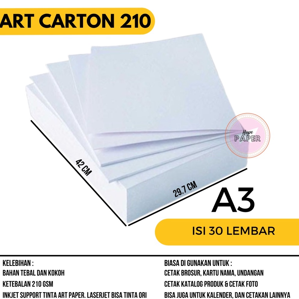 

Ready Stock Kertas Art Carton A3 21 gsm isi 3 lembar Art Karton A3 21 gsm W83