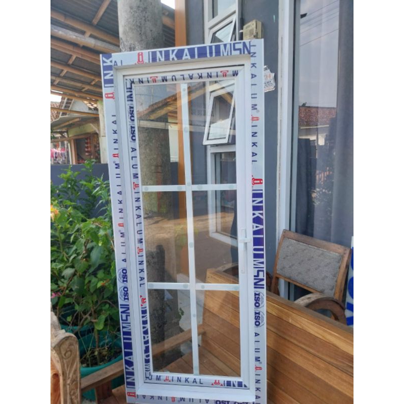 jendela jungkit alumunium  ornamen ukuran 40x100