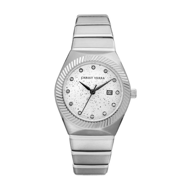 Jam Tangan Wanita CHRIST VERRA CV 922707L-11 SLV Stainless Steel Strap