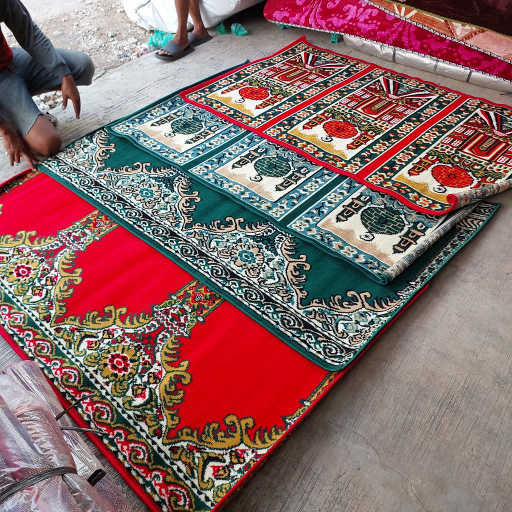 Sajadah Mesjid 105x171cm MEDEENA 3 jamaah orang Ambal Karpet Runner Lorong Panjang