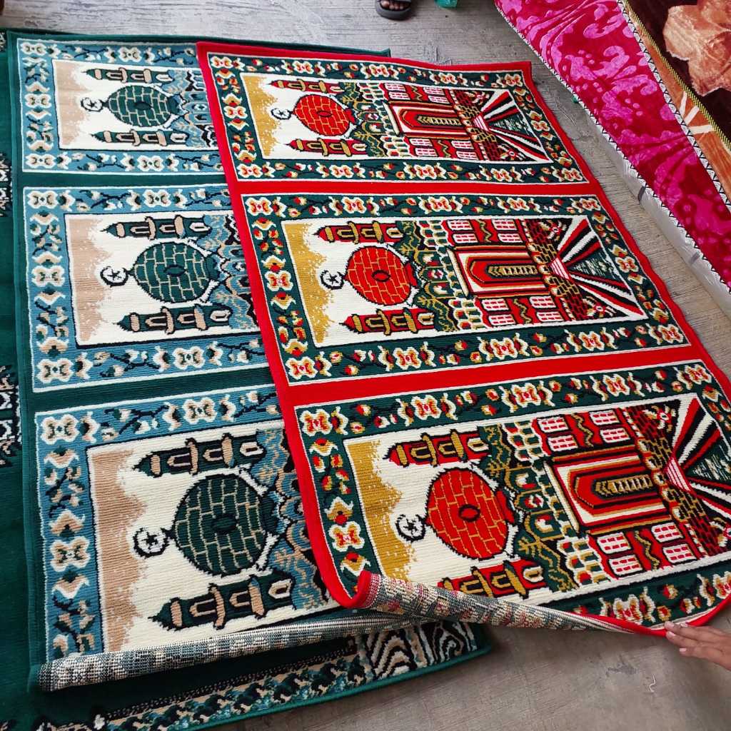Sajadah Mesjid 105x171cm MEDEENA 3 jamaah orang Ambal Karpet Runner Lorong Panjang