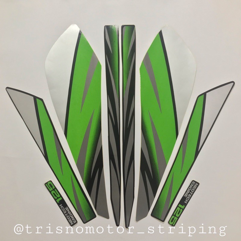 Sticker striping GL MAX Th. 1995 1996 hijau silver