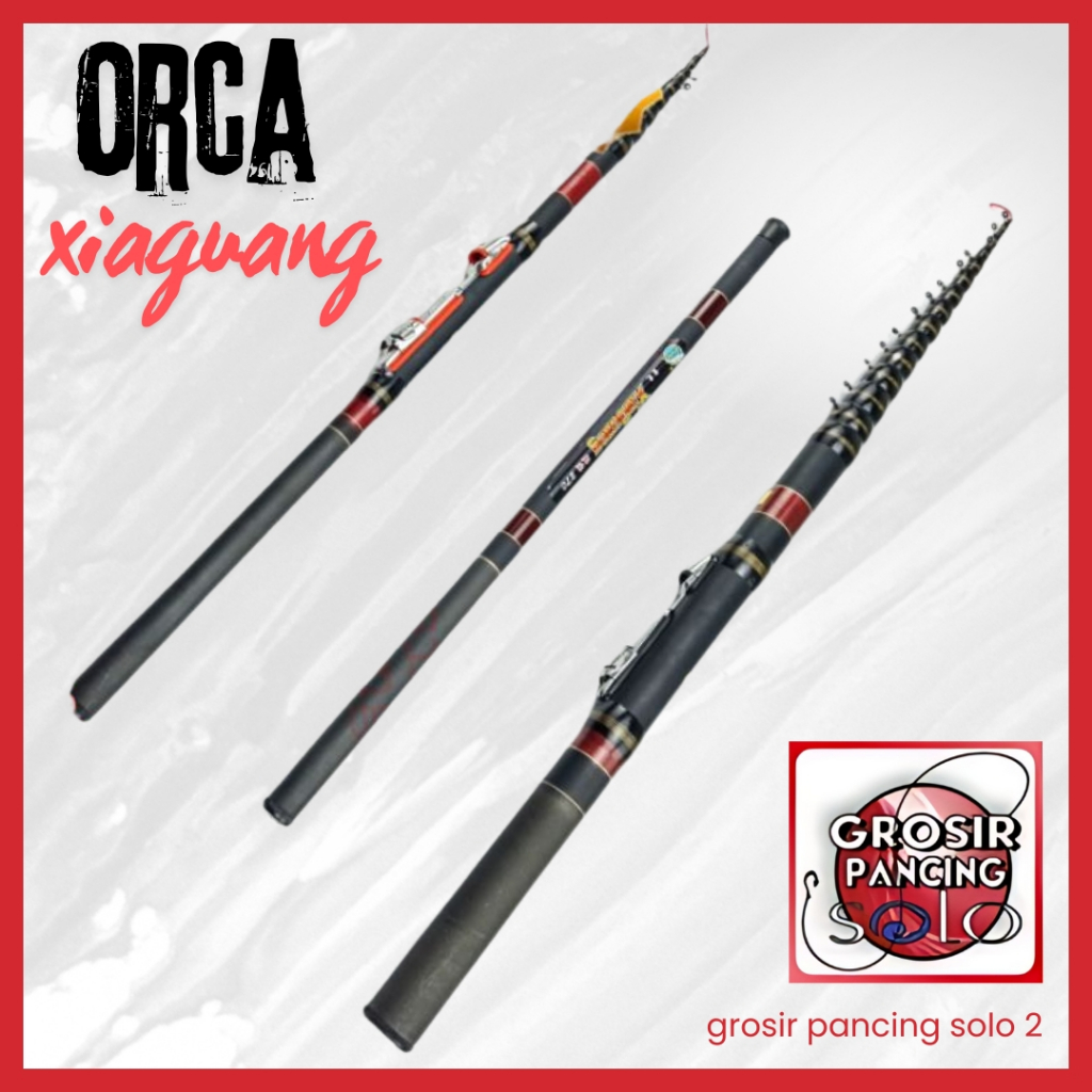 joran tegek ruas pendek fiber lentur orca xiaguang set kolong mentah 180 210 240 270 300 360 450 cm