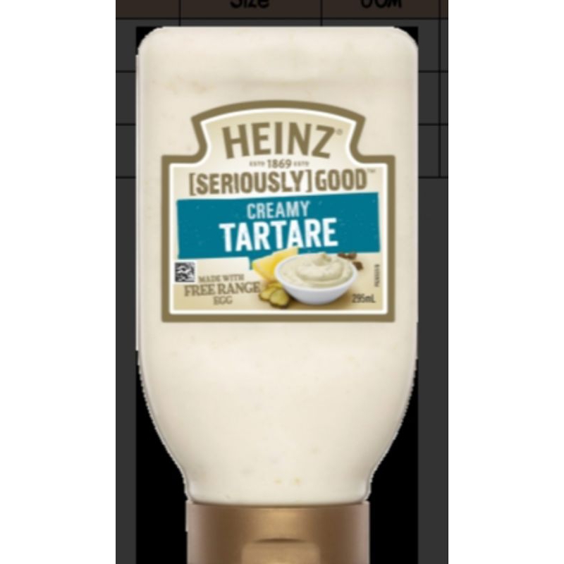 

Heinz Dressing Tartar Squeezy 295 ml