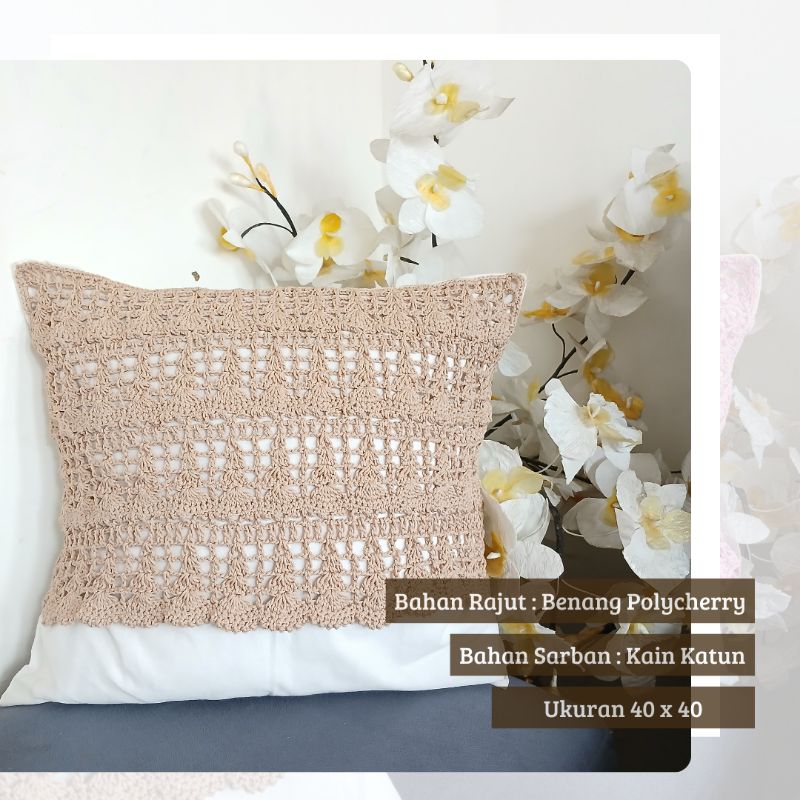 Sarung Bantal Rajut | Sarung Bantal Sofa | Sarung Bantal Crochet |Sarung Bantal Aestethic |Sarung Ba