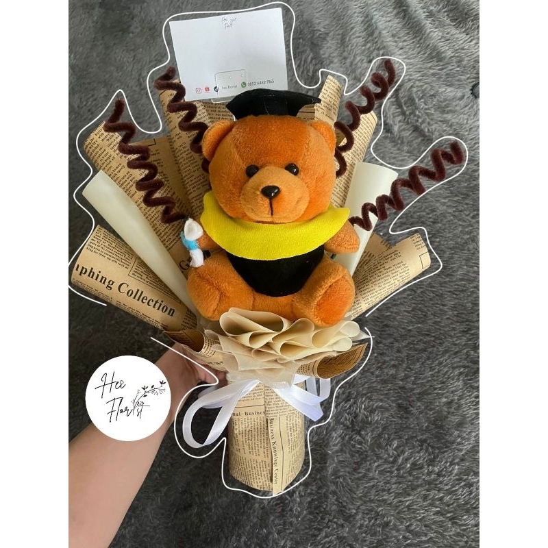 [Hei.Florist] Bucket bear / Bucket wisuda / Buket Wisuda / Buket cowok / Buket coklat / Hadiah wisud