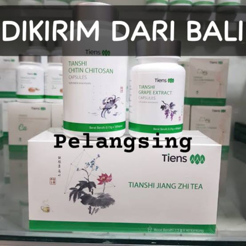 Pelangsing Tiens | Jiang Zhi Tea | Chitosan | Grape Extract | Dikirim dari Tiens Denpasar Badung Bal