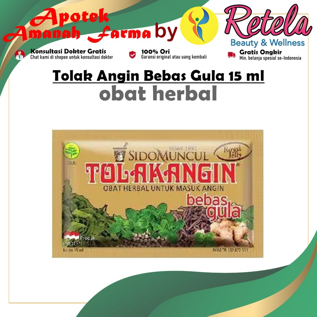 

TOLAK ANGIN BEBAS GULA 15ML
