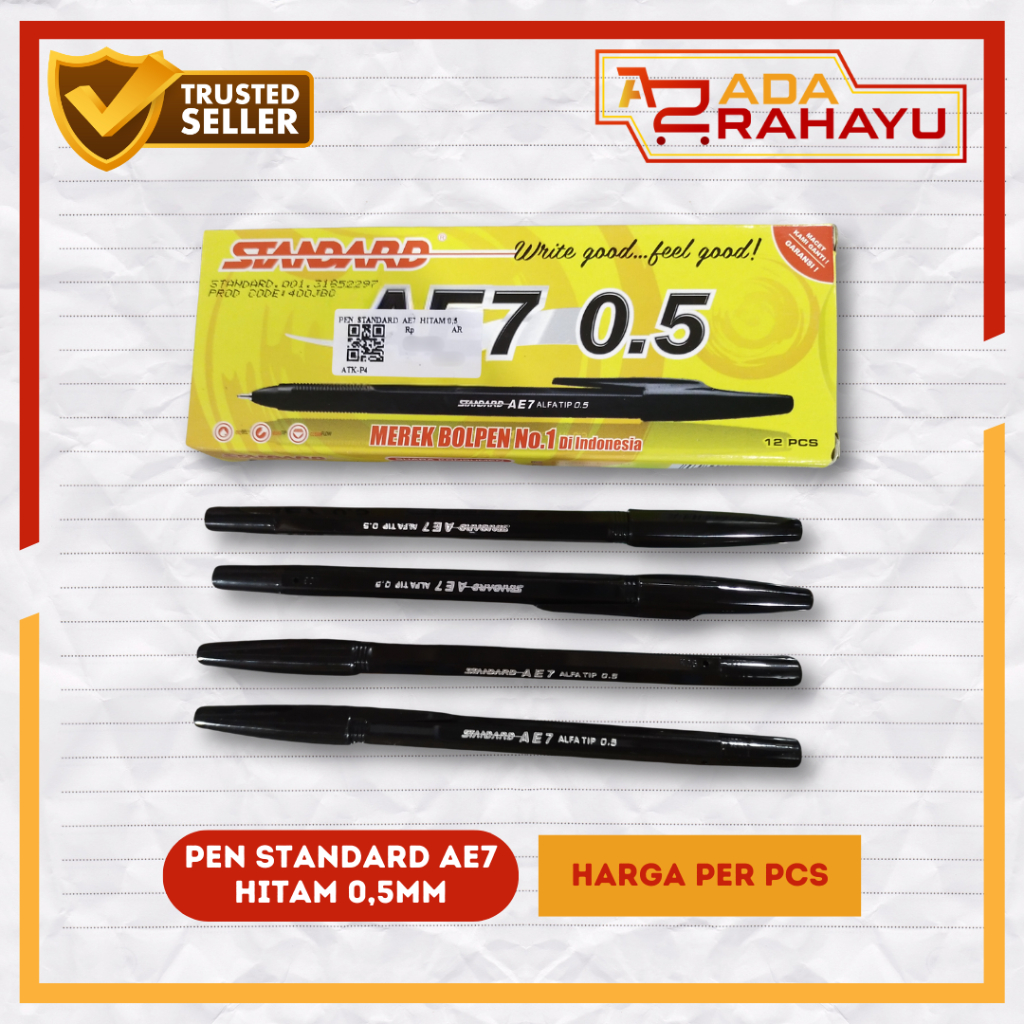

Pen Standard AE7 Hitam 0,5mm - PCS