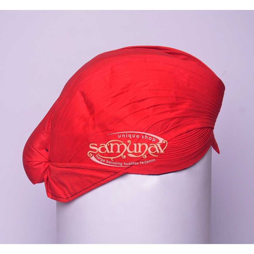 Blangkon Lipat Jogja Jebeh Merah Polos