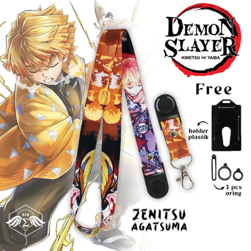 

Lanyard Anime Sigmat13 Zenitsu Agatsuma Edition Tali Lanyard Idcard Free Holder Strap Phone Anime
