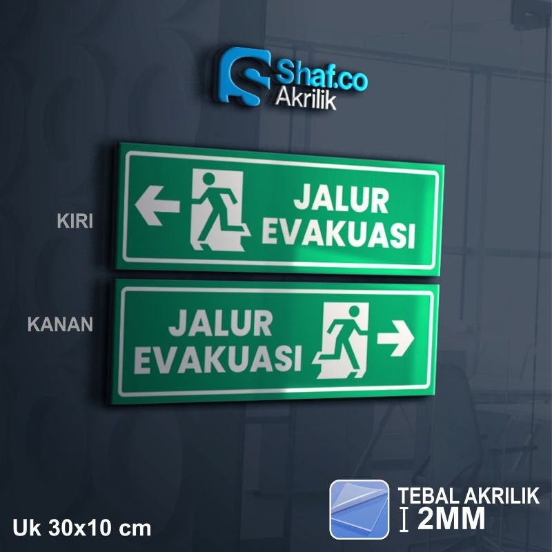 

AKRILIK SIGN BOARD JALUR EVAKUASI // ACRYLIC // RAMBU // 2 MM