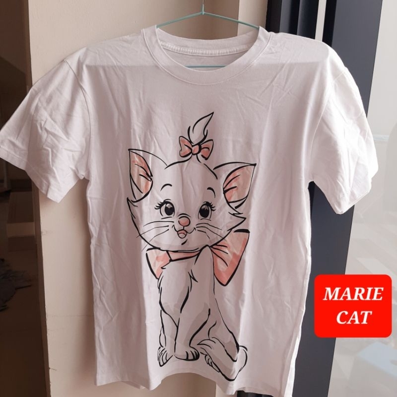kaos karakter marie cat kaos bear kaos tiger kaos giant basic kaos lengan pendek putih wanita kaos H