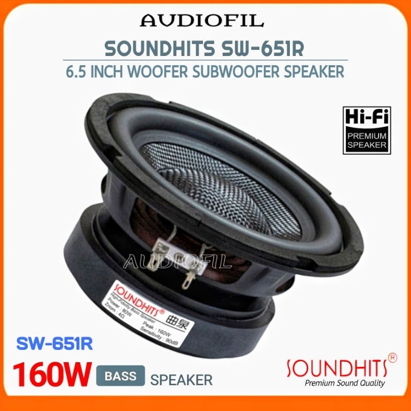 Speaker Woofer Subwoofer 6.5 Inch 4 Ohm 160W Soundhits Premiun Import Speaker