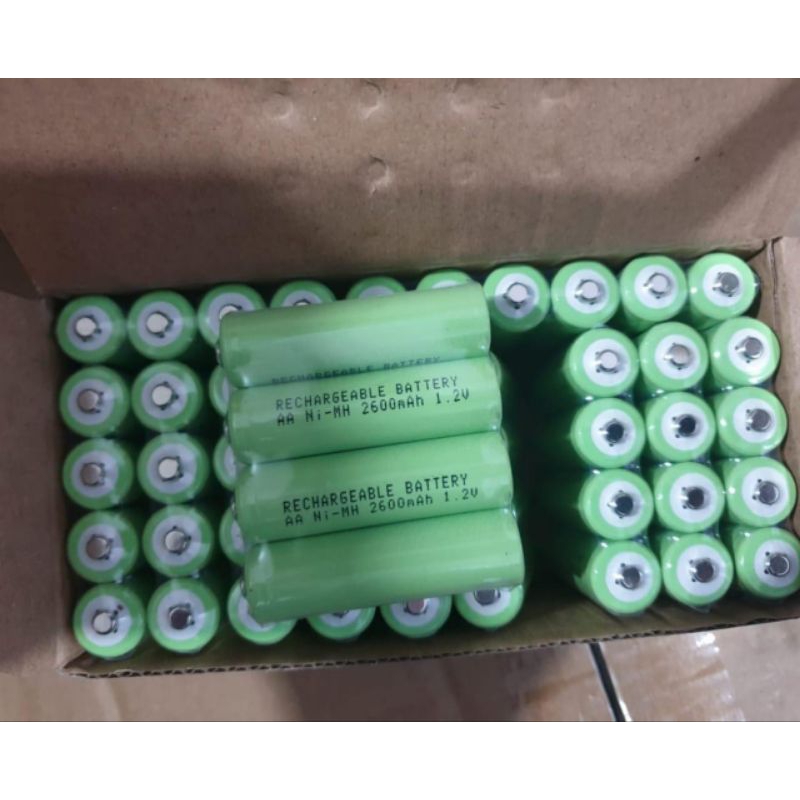 BATERAI AA A2 RECHAGEABLE CHARGE HIJAU 2600MAH