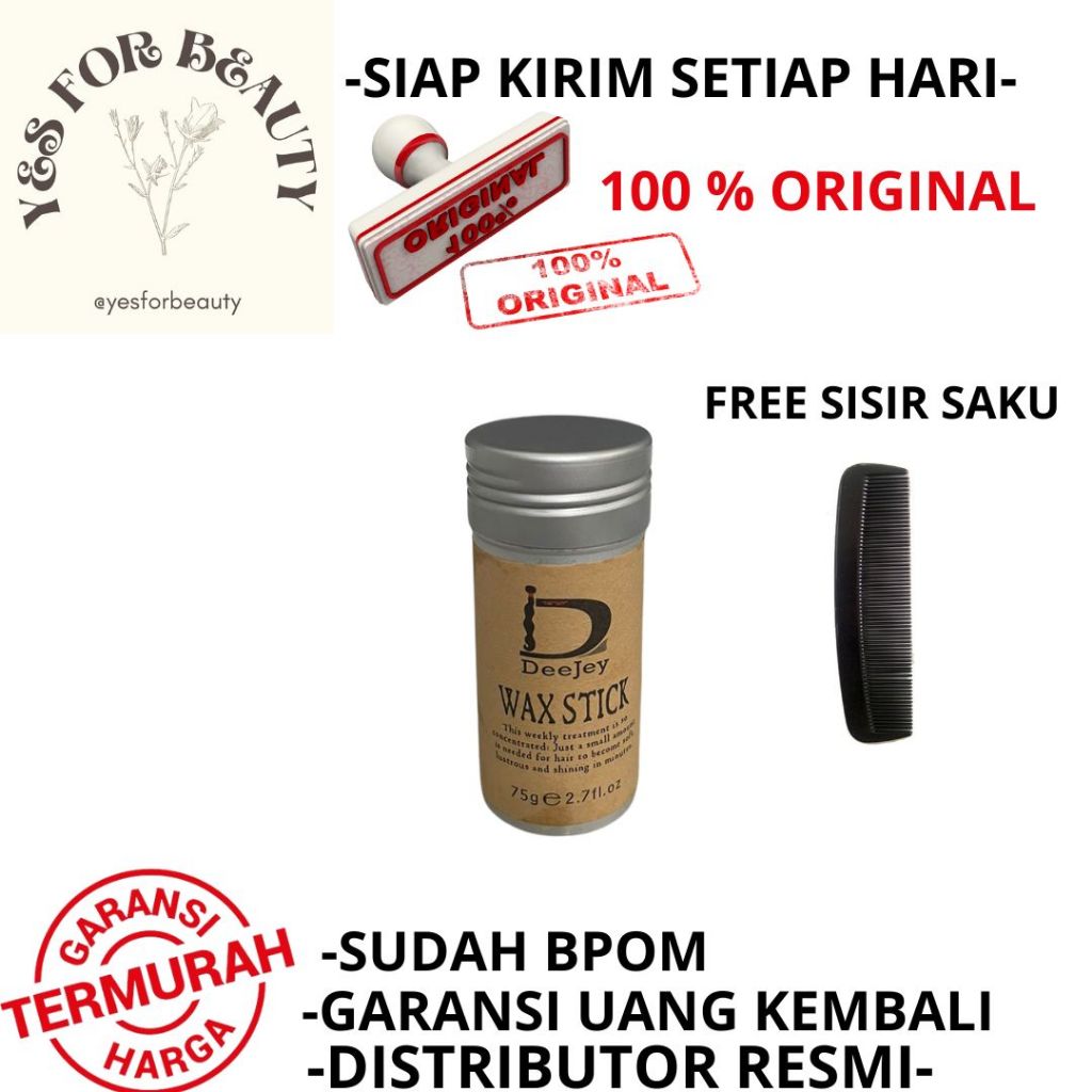 HAIR WAX STICK IKT WAX STICK RAMBUT PERAPIH RAMBUT FREE SISIR SAKU