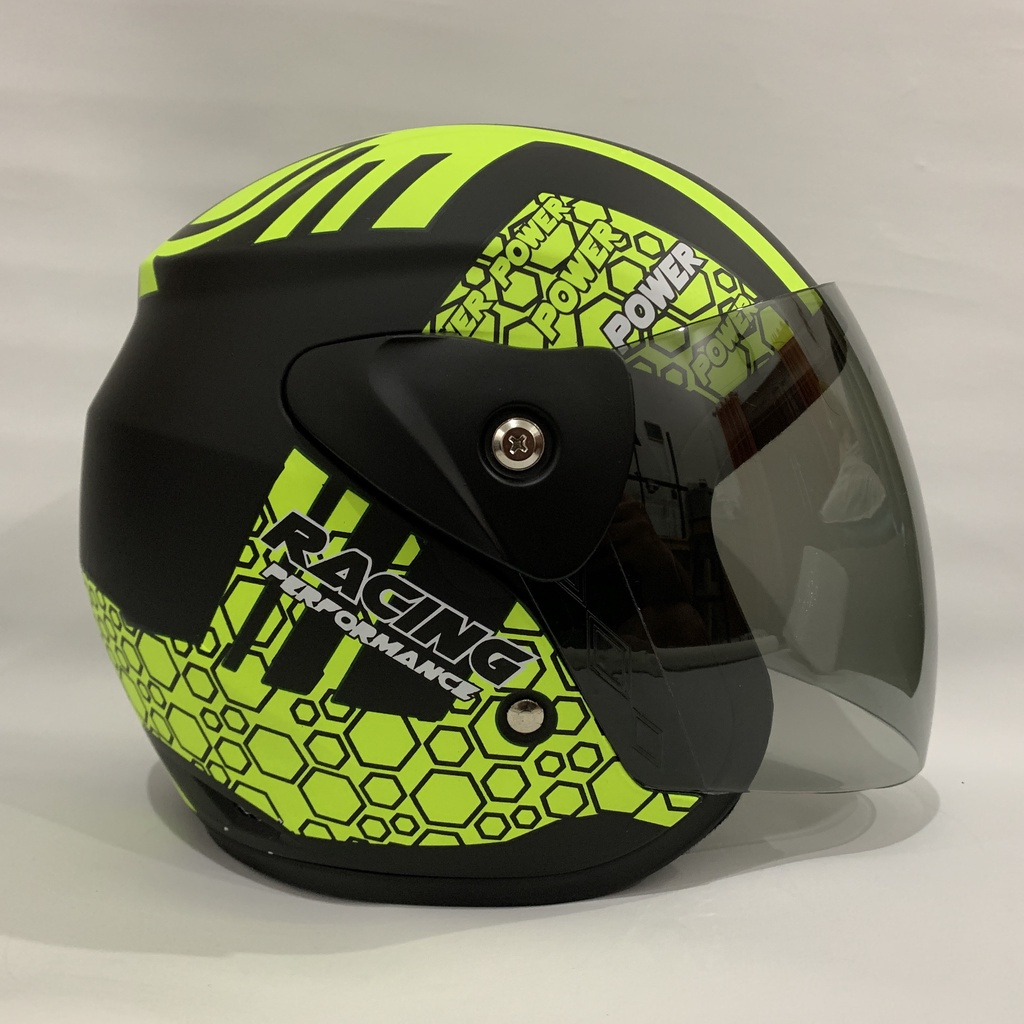 Helm Evo Power Racing Kuning Doff Pria Wanita Dewasa SNI