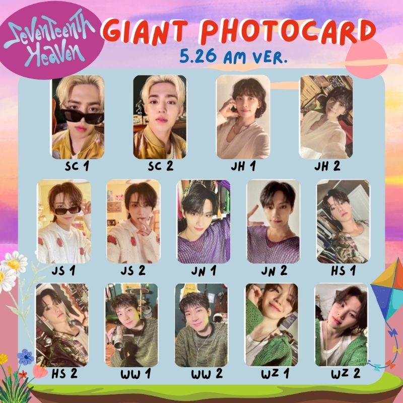 [BACA DESKRIPSI] Ready Stock Photocard PC Seventeenth Heaven Album : Reguler version 5.26 AM / 2.14 