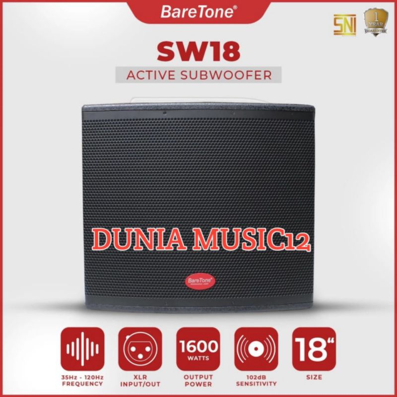 Subwoofer Baretone Sw18 Original subwoofer Baretone 18inch