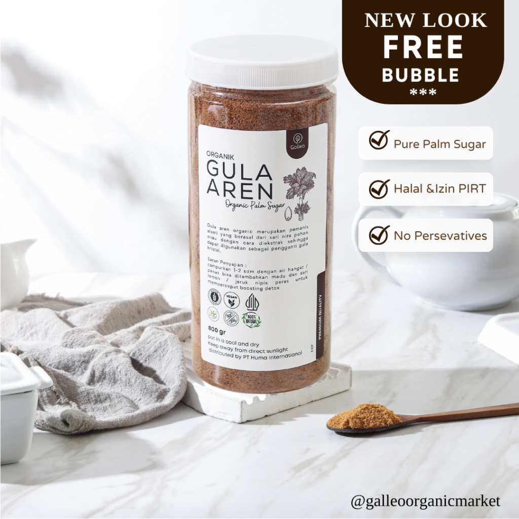 

Gula Aren Bubuk Organik Palm Sugar Asli 100% Tanpa Campuran