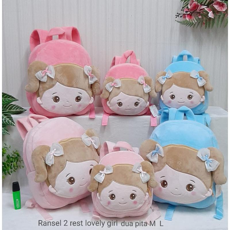 Tas Ransel Lovely Girl Dua Pita/Tas Ransel Anak TK