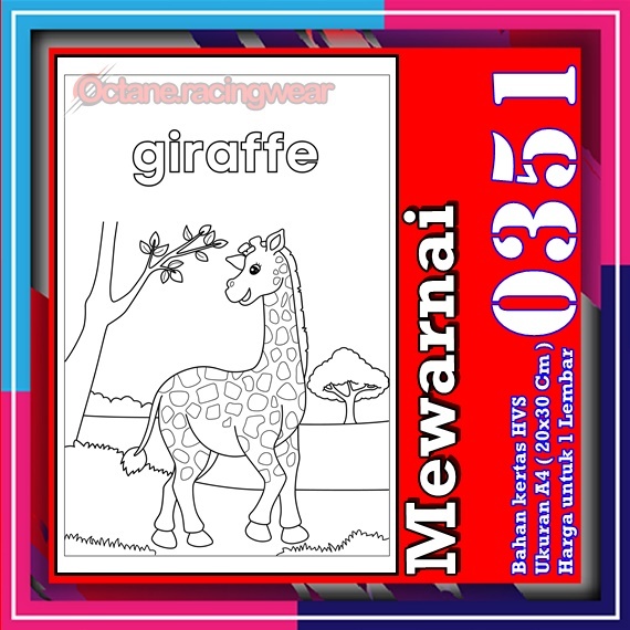

Mewarnai Gambar Harga satuan ukuran A4 / A5 Murah karakter bunga alam hewan dino kuda buah Buku No 2