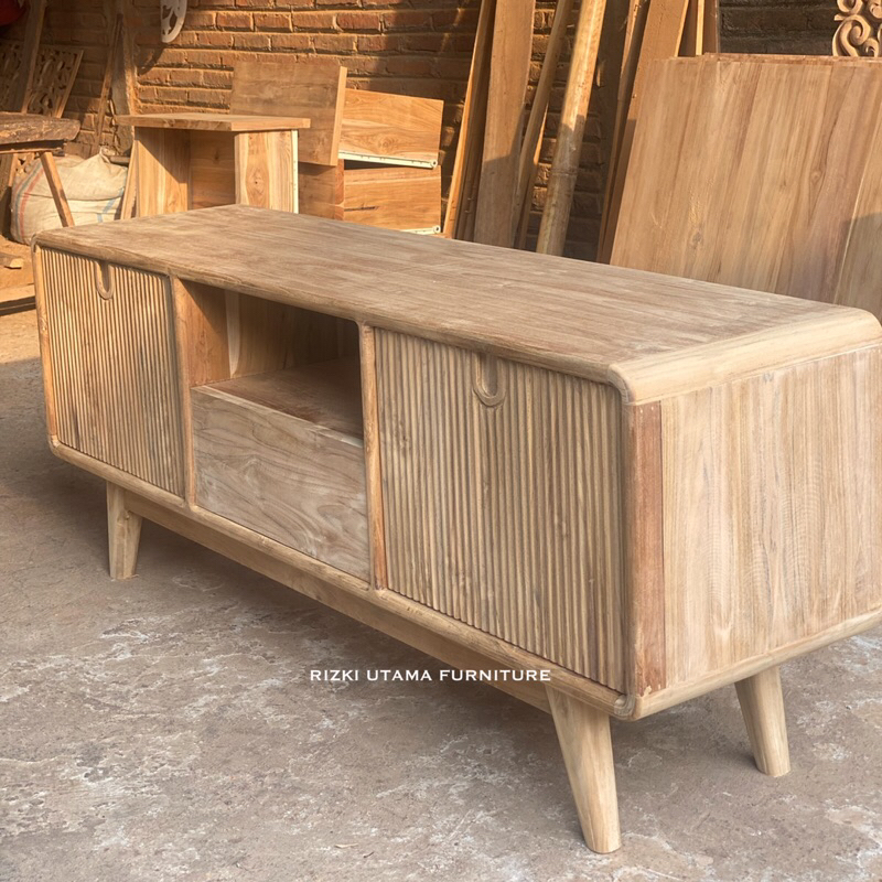 Buffet TV Kayu Jati Solid Premium / Buffet Kayu Jati / Buffet Penyimpanan / Buffet Kayu / Buffet TV