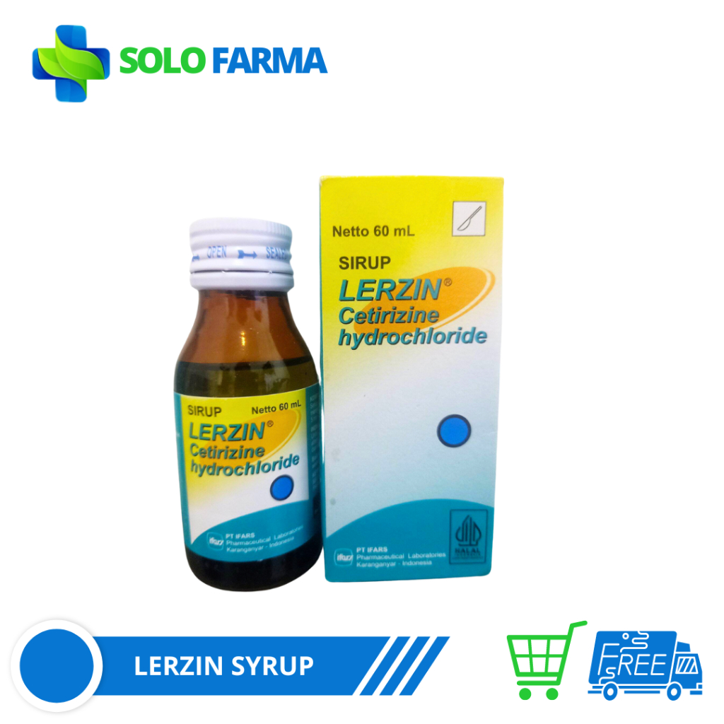 Lerzin Sirup Obat Pereda Gatal Alergi Biduran Flu Pilek 60ml