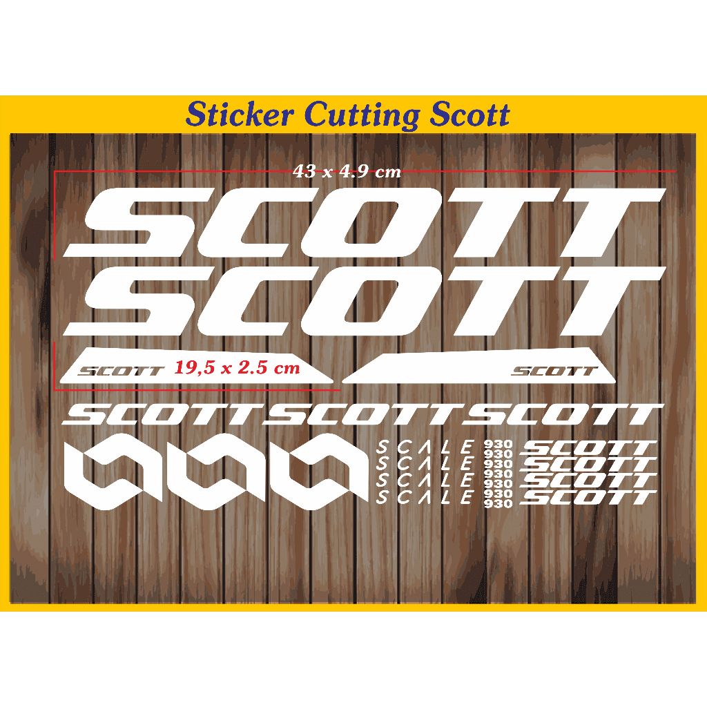 CUTTING STICKER SCOTT SCALE 930