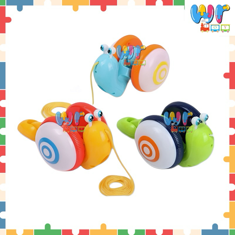WR TOYS - Mainan Anak Siput / Mainan Siput Tarik / Mainan Siput Goyang / Mainan Siput Lampu Musik / 