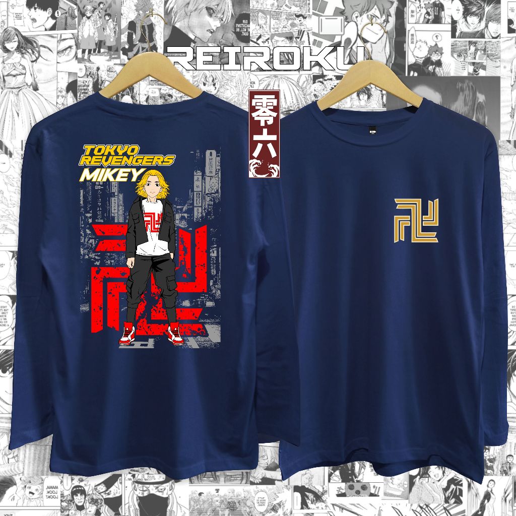 Kaos Anime MIKEY SANO MANJIRO Tokyo revengers tshirt kaos distro lengan panjang / lengan pendek cott