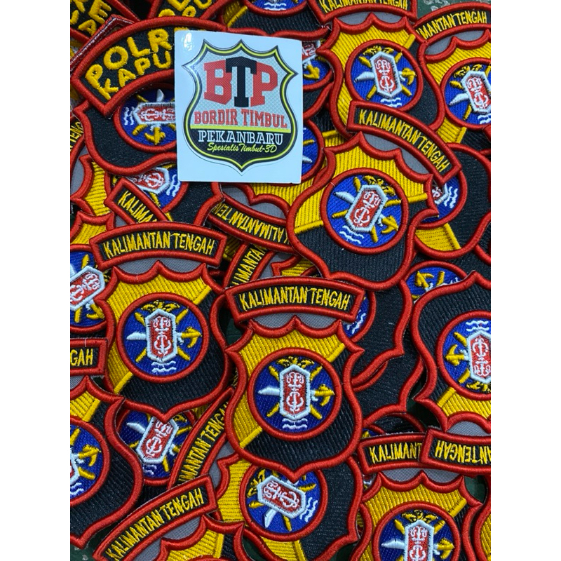 LOGO POLDA KALTENG BORDIR TIMBUL