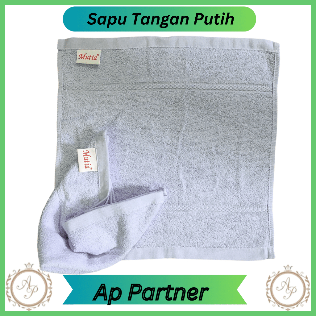12 Pcs Handuk Salon Kecil Souvenir Handuk Hotel Premium | Sapu Tangan Handuk MUTIA Putih Polos