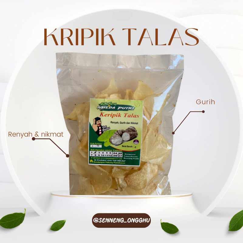 

Kripik talas / asin gurih kemasan 100 gr
