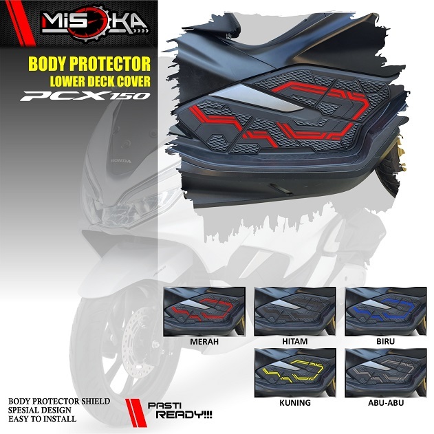 Lower Deck cover Pcx 150 Aksesoris Motor Honda Karet Pelindung Body Motor Motorcycle kanan kiri