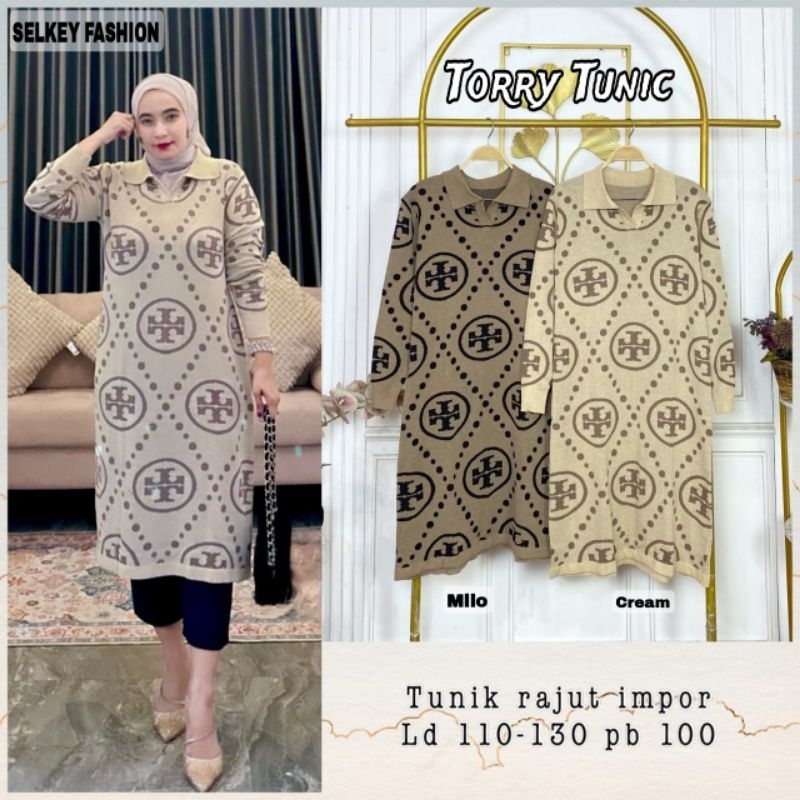 ATASAN LONG TUNIK JUMBO/TORRY/LONG TUNIK WANITA RAJUT IMPORT JUMBO LD 130 CM FIT XXXL