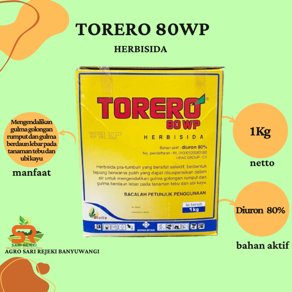 TORERO 80WP 1kg HERBISIDA DIURON