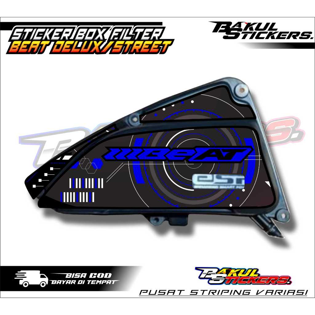STRIPING PELINDUNG BOX FILTER HONDA BEAT DELUXE - STREET / STICKER BOX FILTER MOTOR HONDA BEAT DELUX