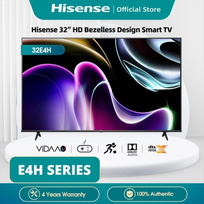 LED TV HISENSE 32E4H INCH , SMART TV 32 IN