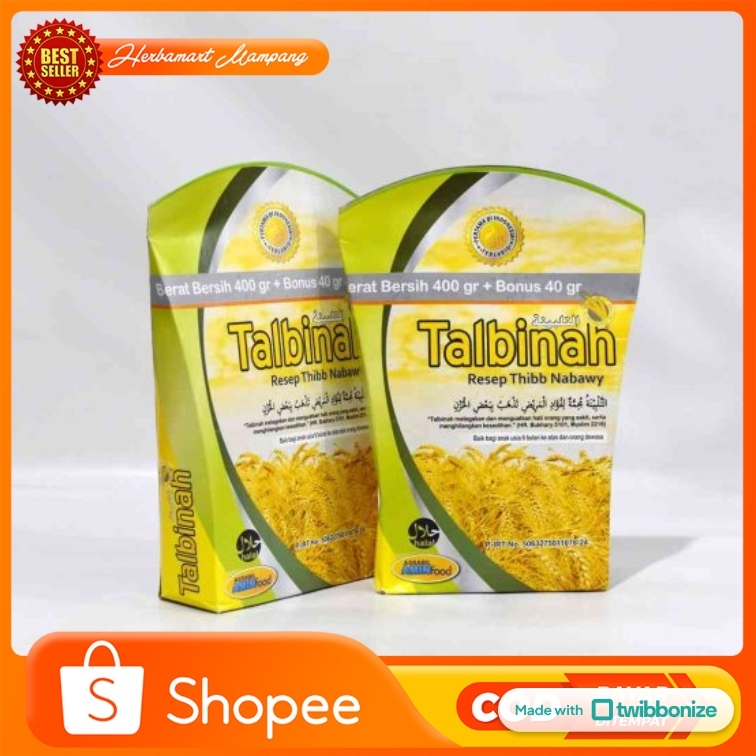 

Talbinah Resep Thibb Nabawy Nabawi 400gr + 40gr Tepung Gandum 100%Original