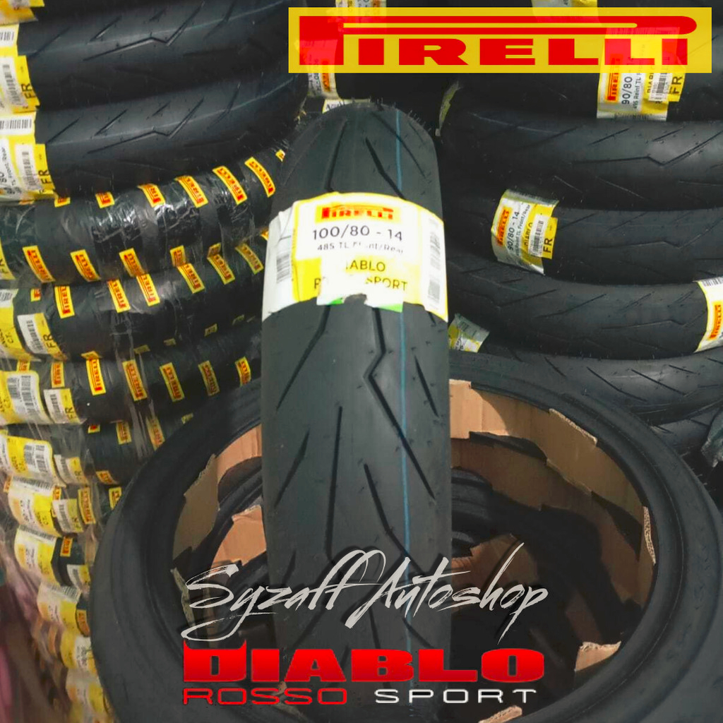 Ban Pirelli 100/80-14 pirelli Diablo Rosso Sport 100/80-14M/CTL 48S untuk Ban motor matic