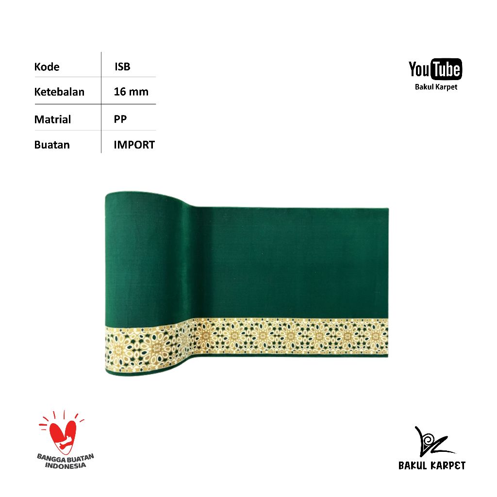Karpet Masjid ISTANBUL ISB Import Tebal 16mm