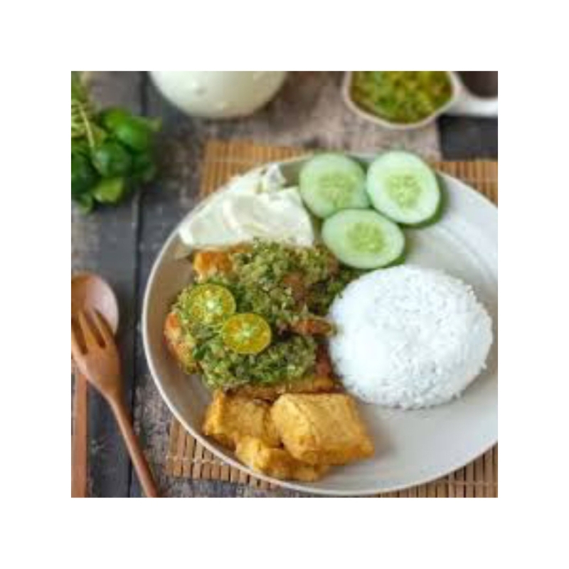 

ayam penyet sambel ijo